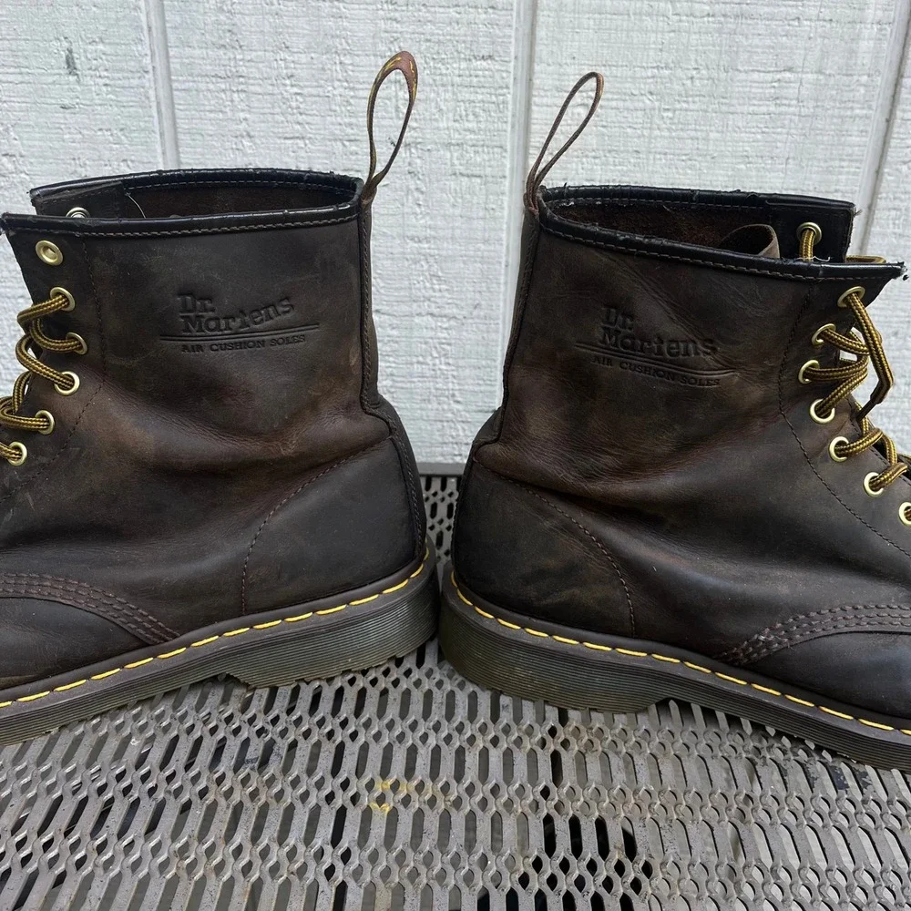 Dr. Doc Martens 1460 Crazy Horse Boots Mens 14 Brown Leather